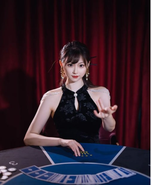 Live Casino Baccarat ဒီလာနှင့် တိုက်ရိုက် ကစားနေသော မြင်ကွင်း